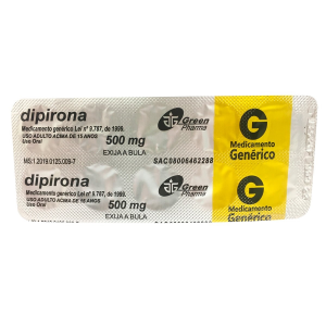 DIPIRONA SÓDICA 500MG COM 10 COMPRIMIDOS GREENPHARMA