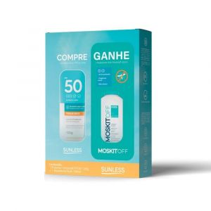 KIT PROTETOR SOLAR SUNLESS FPS 50 120G GANHE REPELENTE KIDS 100ML