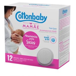 ABSORVENTE COTTONBABY PARA SEIOS COM 12 UNIDADES