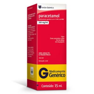 PARACETAMOL GOTAS 200MG/ML COM 15ML - UNIÃO QUÍMICA