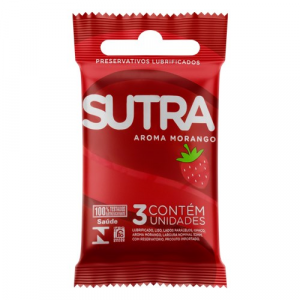 PRESERVATIVO SUTRA MORANGO 3 UNIDADES