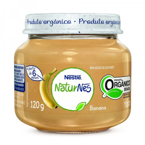 PAPINHA DE BANANA ÔRGANICA NATURNES NESTLÉ COM 120G