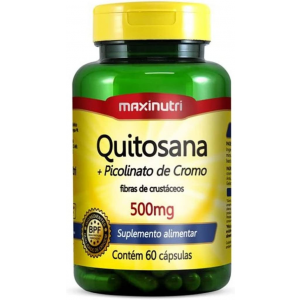 SUPLEMENTO ALIMENTAR QUITOSANA + PICOLINATO DE CROMO 500MG COM 60 CÁPSULAS MAXINUTRI