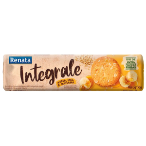 BISCOITO INTEGRALE BANANA, AVEIA E MEL150G