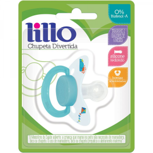 CHUPETA DIVERTIDA ORTO SILICONE TAMANHO 2 COR AZUL COM 01 UNIDADE 