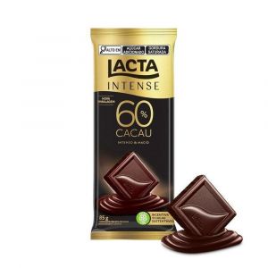 BARRA DE CHOCOLATE LACTA INTENSE AMARGO 60% CACAU ORIGINAL 85G
