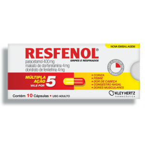 RESFENOL PARACETAMOL COM 10 COMPRIMIDOS