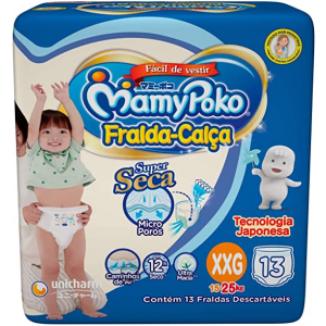 FRALDA CALÇA  MAMYPOKO XXG COM 13 UNIDADES