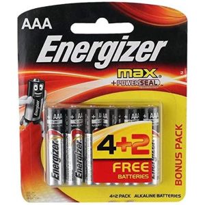 PILHA ENERGIZER AAA 6 MAX PALIT