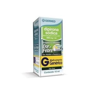 DIPIRONA SODICA GOTAS GERMED 500MG/ML COM 10ML SOLUÇÃO DE USO ORAL