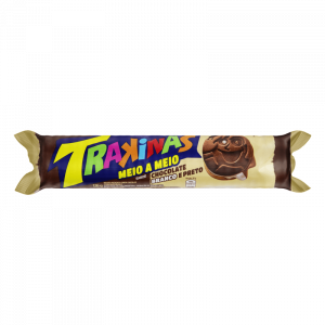 BISCOITO TRAKINAS CHOC PRETO/BRANCO COM  126G