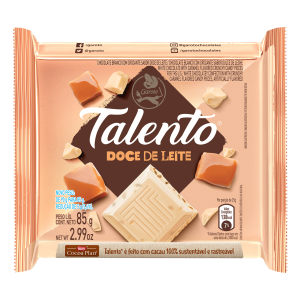 CHOCOLATE TALENTO DE DOCE DE LEITE COM  85G