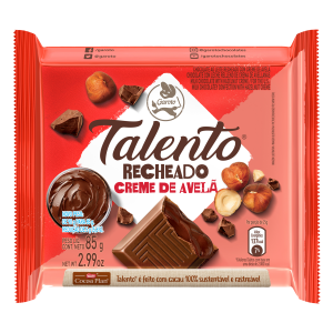 CHOCOLATE TALENTO CREME DE AVELÃ COM 90G