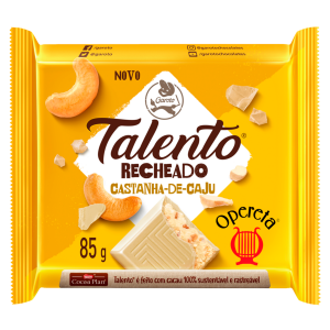 CHOCOLATE BRANCO TALENTO COM CASTANHA DE CAJU 85G