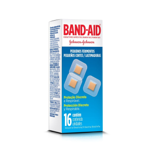 CURATIVOS BAND-AID PEQUENOS FERIMENTOS COM 16 UNIDADES