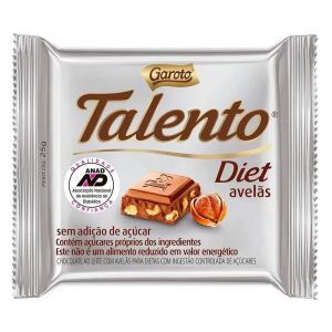 CHOCOLATE TALENTO DIET AVELÃ COM  25G