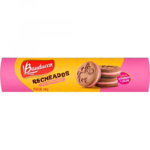 BISCOITO RECHEADO MORANGO BAUDUCCO COM 140G