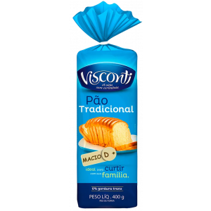 PÃO DE FORMA TRADICIONAL VISCONTI 400G