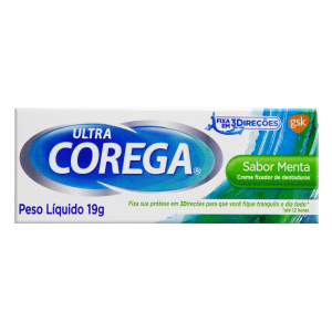 CREME FIXADOR DE DENTADURA ULTRA COREGA SABOR MENTA COM 19G