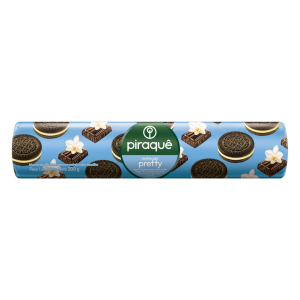 BISCOITO  PIRAQUÊ RECHEADO PRETTY BAUNILHA 200G