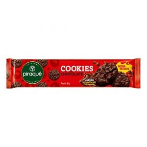 BISCOITO PIRAQUE COOKIES CHOCOLATE COM 80G