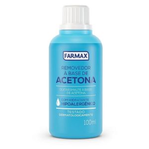 REMOVEDOR DE ESMALTE À BASE DE ACETONA FARMAX 100ML