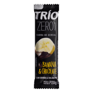BARRA DE  CEREAIS TRIO ZERO BANANA COM CHOCOLATE 20G