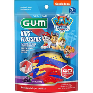 FIO DENTAL COM CABO G.U.M FLOSSERS INFANTIL PATRULHA CANINA 40 UNIDADES