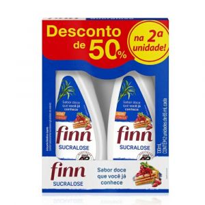 ADOÇANTE LÍQUIDO FINN SUCRALOSE 2 UNIDADES DE 65ML CADA