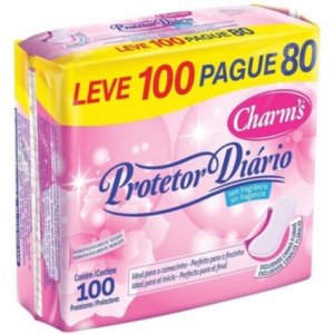 PROTETOR DIÁRIO CHARMS SEM FRAGRANCIA LEVE 100 PAGUE 80