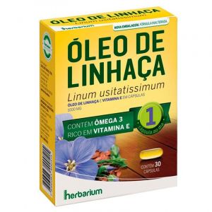 ÓLEO DE LINHAÇA 1000MG HERBARIUM COM 30 CÁPSULAS