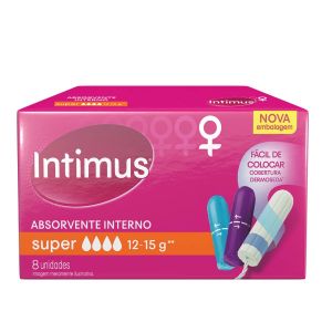 ABSORVENTE INTERNO INTIMUS  SUPER 8 UNIDADES