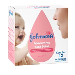 ABSORVENTE PARA SEIOS JOHNSON'S COM 12 UNIDADES
