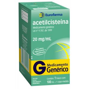 ACETILCISTEINA XAROPE 20MG COM 100ML - EUROFARMA
