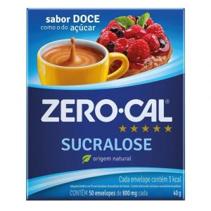 ADOÇANTE ZERO CAL 50 ENVELOPES SUCRALOSE
