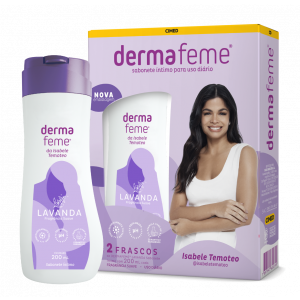 KIT DERMAFEME SABONETE ÍNTIMO LAVANDA ISABELE TEMOTEO COM 2 DE 200ML