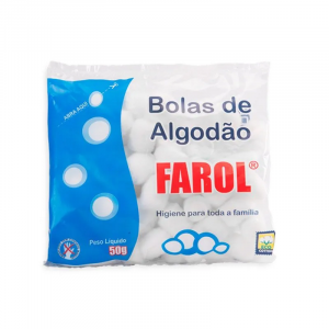 ALGODAO DE BOLAS HIDRÓFILO FAROL  50G