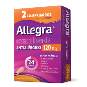 ANTIALÉRGICO ALLEGRA 120MG COM 2 COMPRIMIDOS