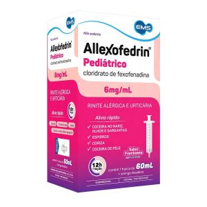 ALLEXOFEDRIN PEDIÁTRICO 6MG/ML SABOR FRAMBOESA SUSPENSÃO ORAL COM 60ML