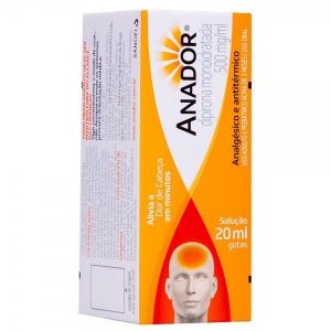 ANALGÉSICO ANADOR 500MG/ML GOTAS COM 20ML