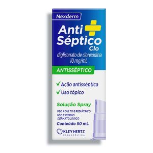 ANTISSÉPTICO CLOREXIDINA - ANTI+SÉPTICO CLO KLEY HERTZ SPRAY 50ML