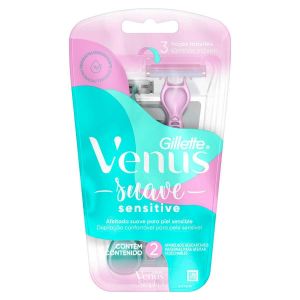 GILLETTE VENUS SUAVE SENSITIVE DEPILADOR DESCARTÁVEL COM 2 UNIDADES