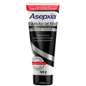 ESFOLIANTE FACIAL ASEPXIA CARVÃO DETOX COM 120G