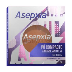 PÓ COMPACTO ASEPXIA ANTIACNE COR MARROM FPS 20 COM 10G