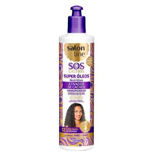 ATIVADOR DE CACHOS SALON LINE SOS CACHOS SUPER ÓLEOS NUTRITIVO 300ML