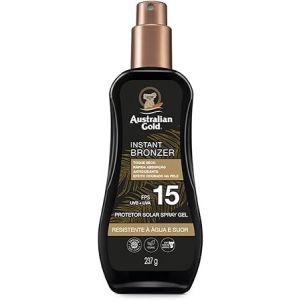 BRONZEADOR AUSTRALIAN GOLD INSTANT BRONZER FPS 15 CORPORAL SPRAY GEL COM 237G