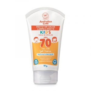 PROTETOR SOLAR CORPO E ROSTO AUSTRALIAN GOLD KIDS GEL CREME FPS70 COM 120G