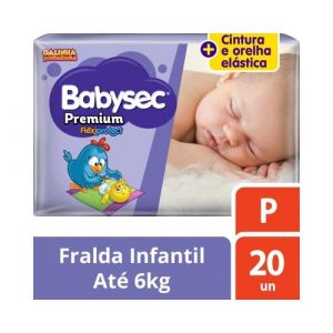 FRALDA BABYSEC GALINHA PINTADINHA PREMIUM P COM 20 UNIDADES