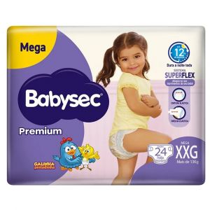 FRALDA BABYSEC ULTRASEC GALINHA PINTADINHA PREMIUM XXG COM 24 UNIDADES