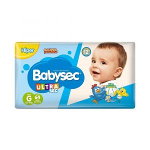 BABYSEC ULTRA HIPER FRALDA INFANTIL G 64 UNIDADES